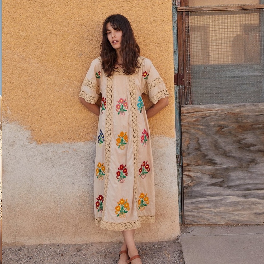 Christy Dawn The Simone Dress
Cream Embroider